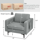 1/2/3/4-Seat Convertible Sectional Sofa with Reversible Ottoman-1