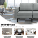 Convertible Leather Sofa Couch with Magazine Pockets 3-Seat with 2 USB Port