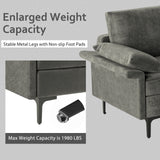 Large 3-Seat Sofa Sectional with Metal Legs for 3-4 people