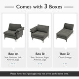 Extra Large Modular L-shaped Sectional Sofa with Reversible Chaise for 4-5 People