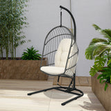 Hanging Wicker Egg Chair with Stand