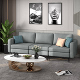 1/2/3/4-Seat Convertible Sectional Sofa with Reversible Ottoman-3