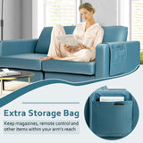 1/2/3/4-Seat Convertible Sectional Sofa with Reversible Ottoman-2