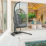 Hanging Wicker Egg Chair with Stand