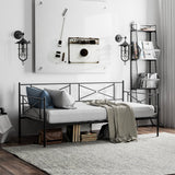 Metal Daybed Twin Bed Frame Stable Steel Slats Sofa Bed
