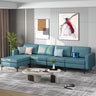 1/2/3/4-Seat Convertible Sectional Sofa with Reversible Ottoman-4-Seat L-shaped with 2 USB Ports