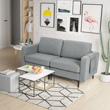 1/2/3/4-Seat Convertible Sectional Sofa with Reversible Ottoman-2