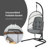 Hanging Wicker Egg Chair with Stand
