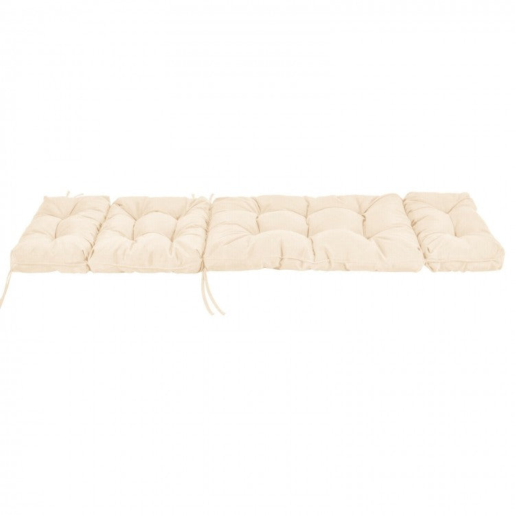 Outdoor Lounge Chaise Cushion with String Ties for Garden Poolside