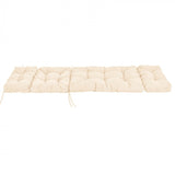 Outdoor Lounge Chaise Cushion with String Ties for Garden Poolside