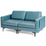 1/2/3/4-Seat Convertible Sectional Sofa with Reversible Ottoman-2