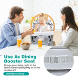 6-in-1 Convertible Baby High Chair with Adjustable Removable Tray