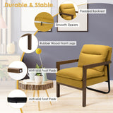 Single Sofa Chair with Extra-Thick Padded Backrest and Seat Cushion