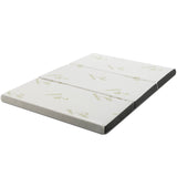 Queen 3 Inch Tri-fold Memory Foam Floor Mattress Topper Portable with Carrying Bag