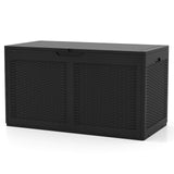 100 Gallon Resin Deck Box Outdoor Waterproof Storage Bench
