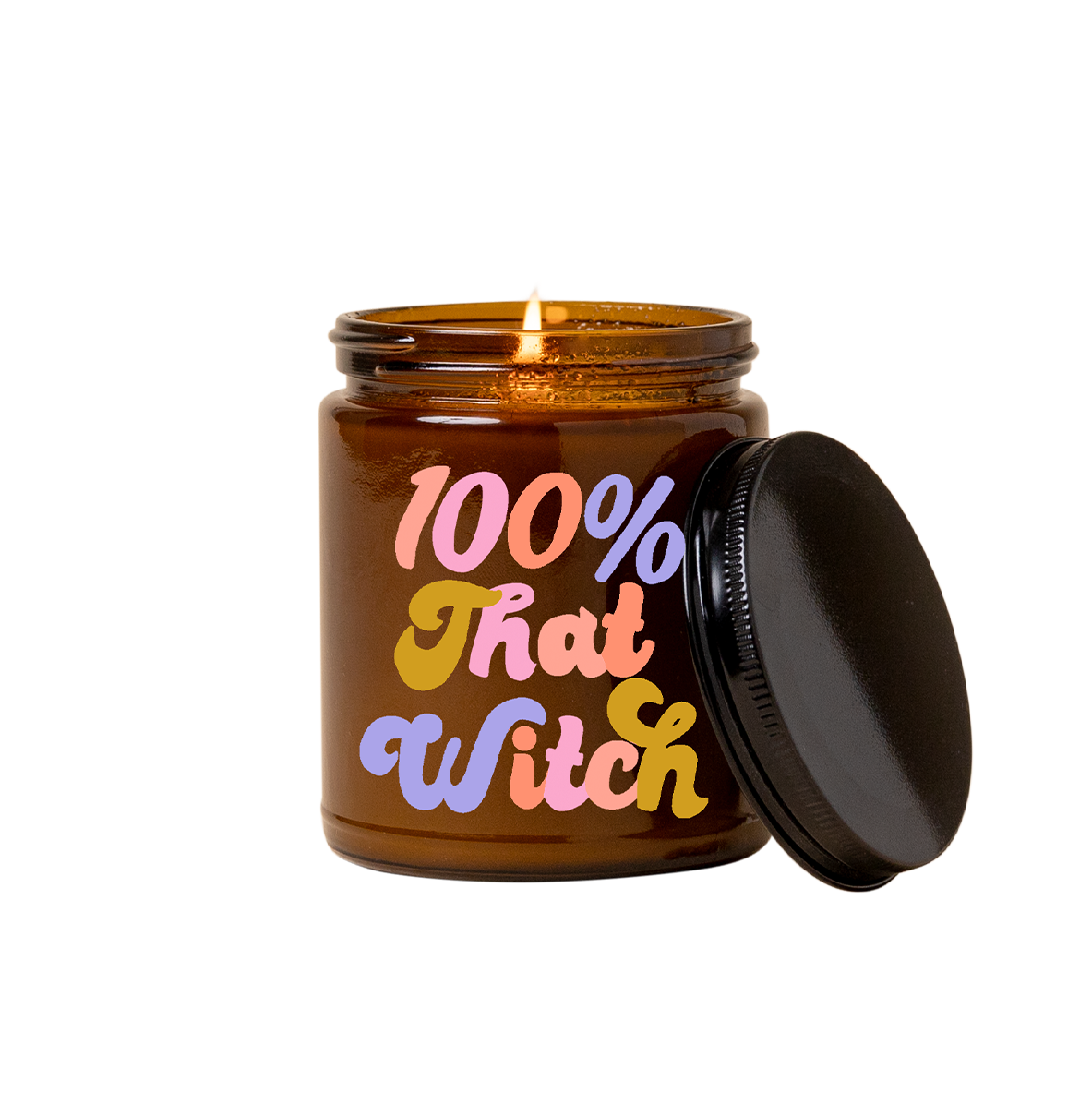 Halloween Candle Jar w/Lid