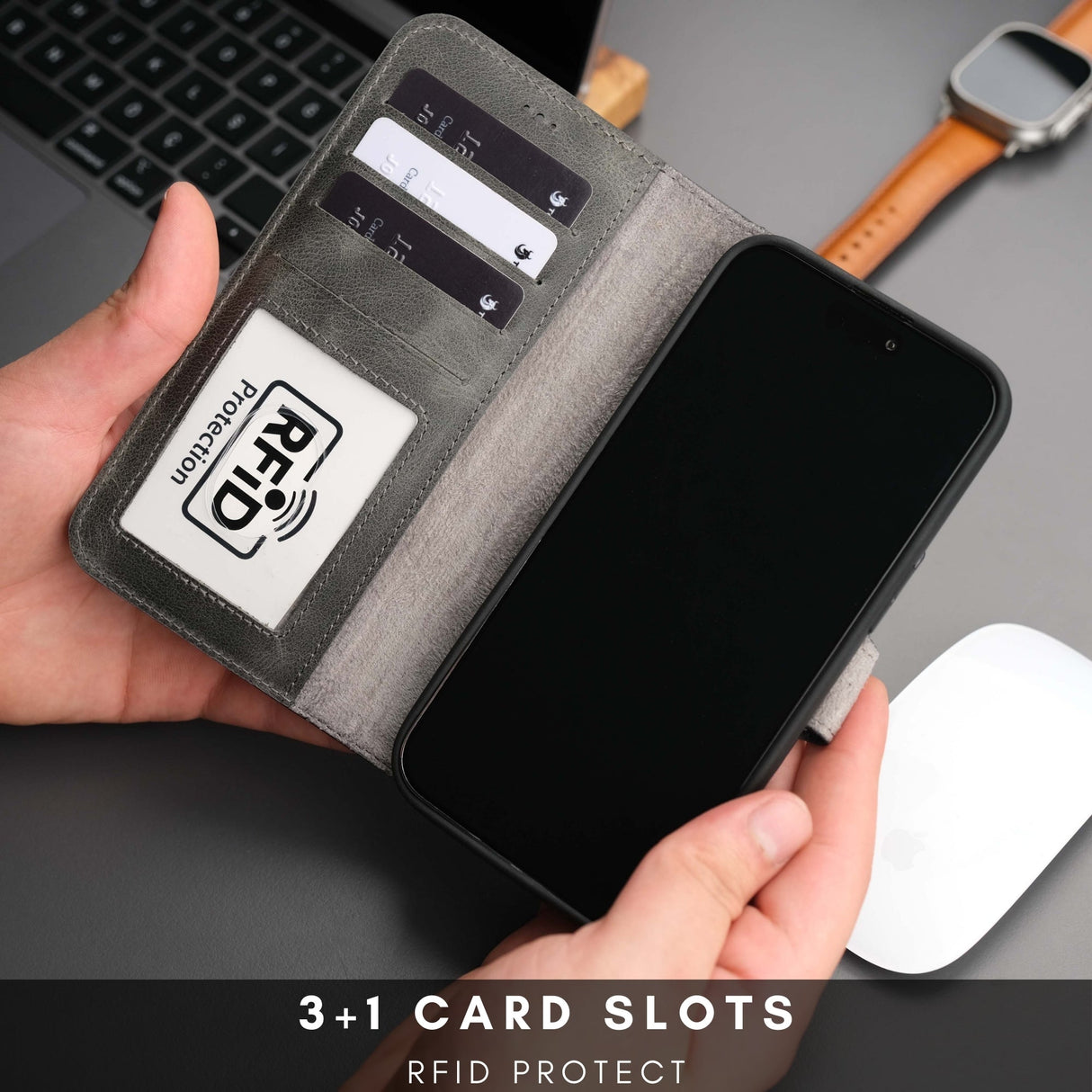 Casper Leather iPhone 14 Pro Wallet Case | MagSafe