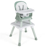 6-in-1 Convertible Baby High Chair with Adjustable Removable Tray