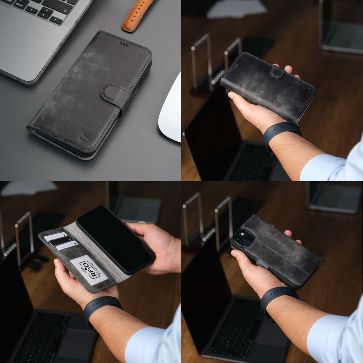 Casper iPhone 16 Wallet Case Leather MagSafe
