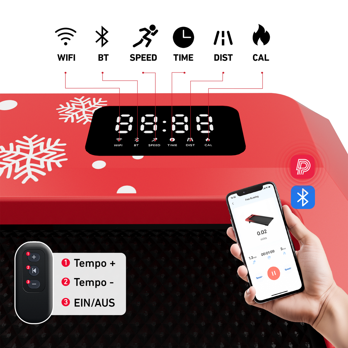 DeerRun Q2 Urban Smart Walking Pad with Incline Treadmill Remote Control