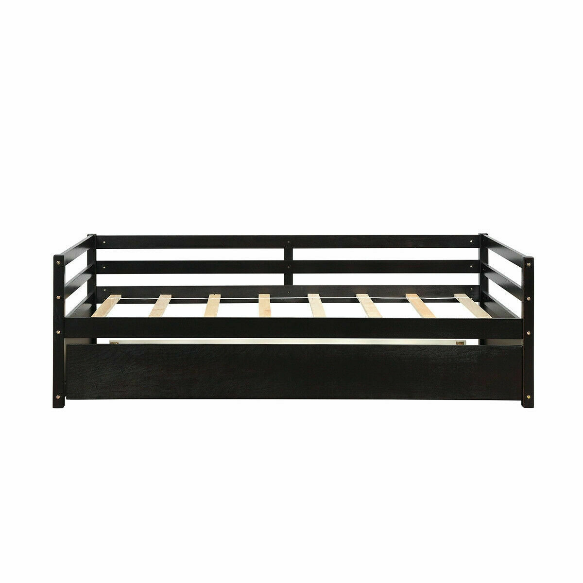 Twin Size Wooden Slat Trundle Platform