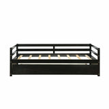Twin Size Wooden Slat Trundle Platform