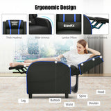 Massage Racing Gaming Single Recliner Chair