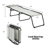 Folding Heightening Design Beach Lounge Chair with Pillow for Patio