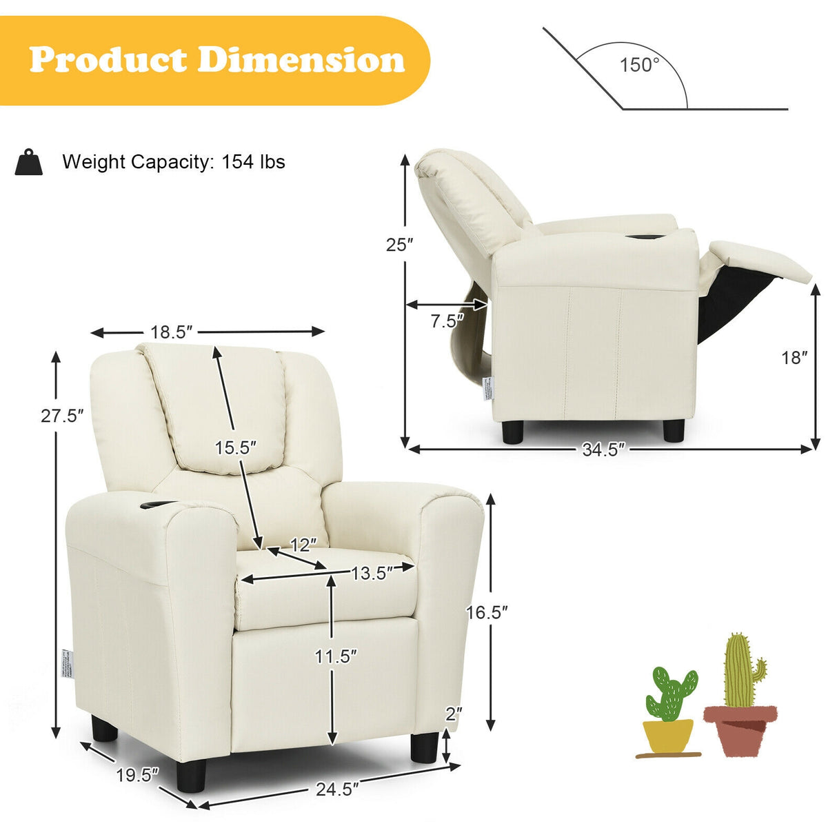 Kids Recliner Armchair Sofa