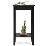 Tall Wooden Sofa End Table Side Table