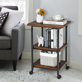 3-tier Adjustable Printer Stand with 360Â° Swivel Casters
