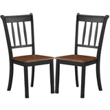 2 Pieces Solid Whitesburg Spindle Back Wood Dining Chairs