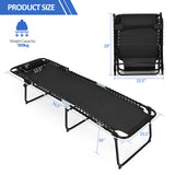 Foldable Recline Lounge Chair with Adjustable Backrest and Footrest