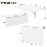 31.5 x 23.5 Inch Wall Mounted Folding Table for Small Spaces