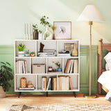 8-Cube Bookcase with 5 Tapered Metal Legs