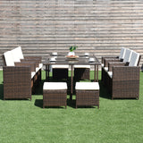10 Pieces Outdoor Patio Dining Set