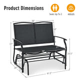 Outdoor Iron Patio Rocking Chair for Backyard and Lawn