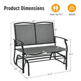 Outdoor Iron Patio Rocking Chair for Backyard and Lawn