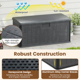 100 Gallon Large Deck Box with Lockable Lid for Patio