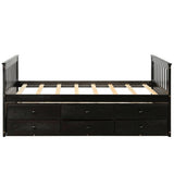 Twin Captainâs Bed with Trundle and 3 Storage Drawers