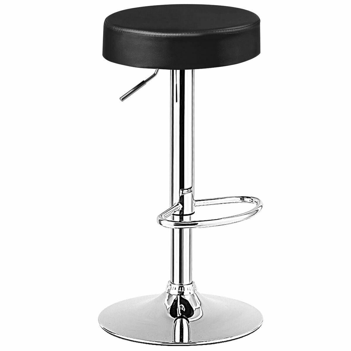 1 PC Round Bar Stool Adjustable Swivel Pub Chair