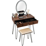Industrial Makeup Dressing Table with 3 Lighting Modes