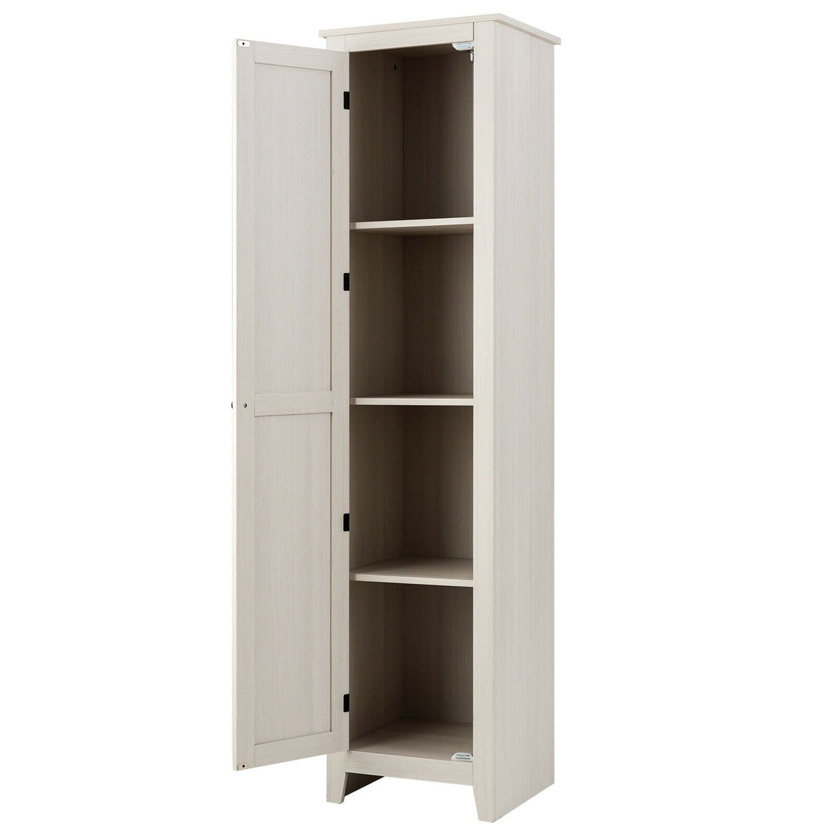 Linen Tower Bathroom Storage Cabinet Tall Slim Side Organizer with Shelf