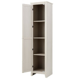Linen Tower Bathroom Storage Cabinet Tall Slim Side Organizer with Shelf