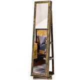 360Â° Rotatable 2-in-1 Lockable Jewelry Cabinet with Full-Length Mirror