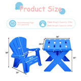 3-Piece Plastic Children Table Chair Set