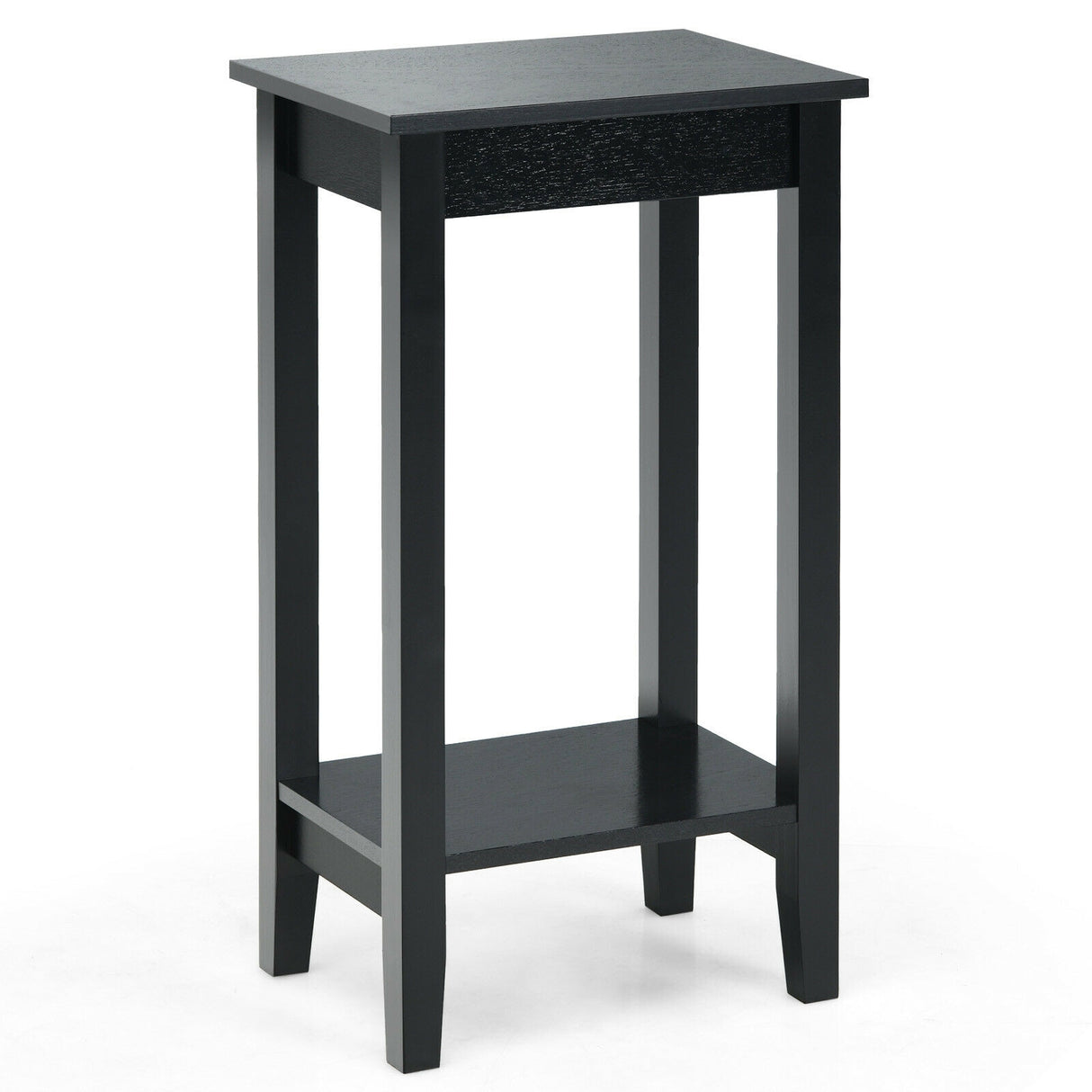 Tall Wooden Sofa End Table Side Table