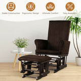 Baby Nursery Relax Rocker Rocking Chair Glider and Ottoman Cushion Set