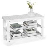 3 Tier Bamboo Bench Storage Shoe Shelf