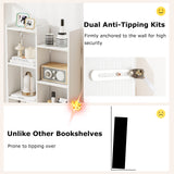 11-Tier Modern Book Organizer Bookcase with Anti-Tipping Kits